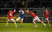 6 April 2016; James Mealiff, Monaghan, in action against Shea Hamill and Michael O'Neill, Tyrone. EirGrid Ulster GAA Football U21 Championship Final, Monaghan v Tyrone, Athletic Grounds, Armagh. Picture credit: Oliver McVeigh / SPORTSFILE
