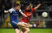 6 April 2016; Barry McGinn, Monaghan, in action against Sean Loughran, Tyrone. EirGrid Ulster GAA Football U21 Championship Final, Monaghan v Tyrone, Athletic Grounds, Armagh. Picture credit: Oliver McVeigh / SPORTSFILE