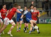 6 April 2016; Feargal McMahon, Monaghan, in action against Michael McKernan, Tyrone. EirGrid Ulster GAA Football U21 Championship Final, Monaghan v Tyrone, Athletic Grounds, Armagh. Picture credit: Oliver McVeigh / SPORTSFILE