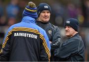3 April 2016; Roscommon joint managers Kevin McStay, right, and Fergal O'Donnell with selector Liam MacHale, centre. Allianz Football League Division 1, Round 7, Roscommon v Dublin. Páirc Seán MacDiarmada, Carrick on Shannon, Co. Leitrim. Picture credit: Brendan Moran / SPORTSFILE