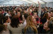 6 April 2016; Racegoers enjoying music from 'Cronin' in the marquee after the races. Leopardstown, Co. Dublin. Picture credit: David Fitzgerald / SPORTSFILE