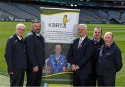7 April 2016; Uachtarán Chumann Lúthchleas Aogán Ó Fearghail with The Kevin Bell Repatriation Trust personnel, Aidan O’Rourke and Kevin Heaney, Charity Trustees, left, and Damian Ruddy, Colin Bell (Kevin’s father) right, at the announcement that five charities from around the country and representing a range of different causes were selected by the Association to be charity partners for this year. Croke Park, Dublin. Picture credit: Ray McManus / SPORTSFILE