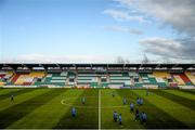 7 April 2016; Azerbaijan players inspect the field ahead of the game. UEFA Women's U19 Championship Qualifier, Republic of Ireland v Azerbaijan. Tallaght Stadium, Tallaght, Co. Dublin. Picture credit: Sam Barnes / SPORTSFILE