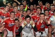 7 April 2016; The Cork players celebrate after victory over Kerry. EirGrid Munster GAA Football U21 Championship Final, Kerry v Cork. Austin Stack Park, Tralee, Co Kerry. Picture credit: Diarmuid Greene / SPORTSFILE