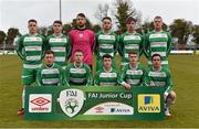9 April 2016; The Pike Rovers team. FAI Junior Cup Semi-Final in association with Aviva and Umbro, St. Peters FC v Pike Rovers, Leah Victoria Park, Tullamore, Co. Offaly. Picture credit: Brendan Moran / SPORTSFILE