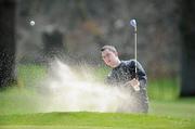 13 April 2010; Paul Masterson, Coollattin Golf Club, plays from the bunker onto the 18th green. Coollattin Golf Club, Shillelagh, Co. Wicklow. Picture credit; Matt Browne / SPORTSFILE