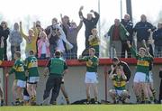 10 April 2010; Kerry players and supporters celebrate a late goal. Allianz GAA Hurling National League Division 3A Final, Kerry v Derry, Padraig Pearses, Woodmount, Roscommon. Picture credit: Brian Lawless / SPORTSFILE