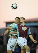 16 April 2010; Robert Bayly, Shamrock Rovers, in action against Mick Daly, Drogheda United. Airtricity League Premier Division, Drogheda United v Shamrock Rovers, Hunky Dorys Park, Drogheda, Co. Louth. Photo by Sportsfile