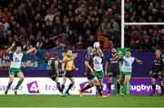 9 April 2016; Jonathan Wisniewski, Grenoble, kicks a drop-goal late in the game. European Rugby Challenge Cup, Quarter-Final, Grenoble v Connacht. Stade des Alpes, Grenoble, France. Picture credit: Stephen McCarthy / SPORTSFILE