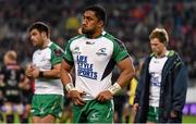 9 April 2016; Bundee Aki, Connacht, following his side's defeat. European Rugby Challenge Cup, Quarter-Final, Grenoble v Connacht. Stade des Alpes, Grenoble, France. Picture credit: Stephen McCarthy / SPORTSFILE