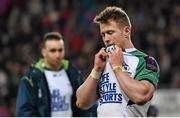 9 April 2016; Matt Healy, Connacht, following his side's defeat. European Rugby Challenge Cup, Quarter-Final, Grenoble v Connacht. Stade des Alpes, Grenoble, France. Picture credit: Stephen McCarthy / SPORTSFILE