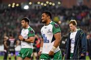 9 April 2016; Bundee Aki, Connacht, following his side's defeat. European Rugby Challenge Cup, Quarter-Final, Grenoble v Connacht. Stade des Alpes, Grenoble, France. Picture credit: Stephen McCarthy / SPORTSFILE
