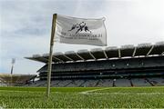 10 April 2016; A sideline flag flies in the wind at Croke Park ahead of the day's games. Allianz Football League, Division 1, Semi-Final, Kerry v Roscommon, Croke Park, Dublin. Picture credit: Brendan Moran / SPORTSFILE