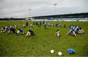 10 April 2016; The Dublin squad warm up before the game. Lidl Ladies Football National League, Division 1, Dublin v Galway, Parnell Park, Dublin. Picture credit: Sam Barnes / SPORTSFILE