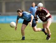 10 April 2016; Sinead Ahern, Dublin, in action against Shauna Hynes, Galway. Lidl Ladies Football National League, Division 1, Dublin v Galway, Parnell Park, Dublin. Picture credit: Sam Barnes / SPORTSFILE