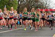 10 April 2016; A general view during the start of the SPAR Great Ireland Run / National 10K Championships. Phoenix Park, Dublin. Picture credit: Tomás Greally / SPORTSFILE