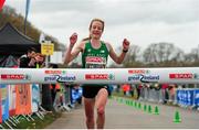 10 April 2016; Fionnuala McCormack, Ireland, winning the SPAR Great Ireland Run / National 10K Championships. Phoenix Park, Dublin. Picture credit: Tomás Greally / SPORTSFILE