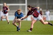 10 April 2016; Lauren Magee, Dublin, in action against Lisa Gannon, Galway. Lidl Ladies Football National League, Division 1, Dublin v Galway, Parnell Park, Dublin. Picture credit: Sam Barnes / SPORTSFILE