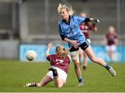 10 April 2016; Nicole Owens, Dublin, in action against Nicola Burke, Galway. Lidl Ladies Football National League, Division 1, Dublin v Galway, Parnell Park, Dublin. Picture credit: Sam Barnes / SPORTSFILE