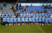 10 April 2016; The Dublin squad pose for a photograph. Lidl Ladies Football National League, Division 1, Dublin v Galway, Parnell Park, Dublin. Picture credit: Sam Barnes / SPORTSFILE