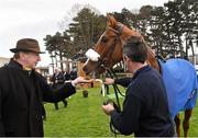 10 April 2016; Trainer Dermot Weld after sending out Alveena to win the Bulmers Live At Leopardstown Handicap. Leopardstown, Co. Dublin. Picture credit: Ramsey Cardy / SPORTSFILE