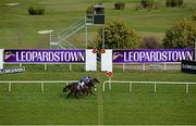 10 April 2016; Black Sea, with Seamie Heffernan up, cross the line to win the Leopardstown 2,000 Guineas Trial Stakes from joint second place True Solitaire, left, with Pat Smullen up, and Stenographer, centre, with Kevin Manning up.  Leopardstown, Co. Dublin. Picture credit: Cody Glenn / SPORTSFILE