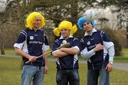 20 April 2010; Ulster Bank’s GAA stars Michael Fennelly, left, Darran O’Sullivan, centre, and Seán Óg Ó hAilpín step out in support of the first Ulster Bank All-Ireland Wig Walk which takes place on Sunday the 23rd of May in Dublin’s Phoenix Park. Ulster Bank is calling on people to don a wig and walk five kilometres to raise much needed funds for the Irish Cancer Society. The GAA trio each having captained their county to All-Ireland success, kicked off the initiative by trying on some colourful wigs to call on the public to register to take part in the walk on www.cancer.ie/ulsterbankwigwalk. Esker Park, Lucan , Co. Dublin. Picture credit: Pat Murphy / SPORTSFILE  *** Local Caption ***