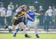 17 April 2010; Grainne O'Sullivan, Mercy Heights, Skibbereen, in action against Cait Mullooly, Scoil Mhuire, Strokestown. Tesco All-Ireland Post Primary Schools Senior C Final, Mercy Heights, Skibbereen, Cork v Scoil Mhuire, Strokestown, Roscommon. Croagh, Limerick. Picture credit: Diarmuid Greene / SPORTSFILE