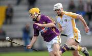 18 April 2010; Peter Atkinson, Wexford, in action against Johnny Campbell, Antrim. Allianz GAA Hurling National League, Division 2, Round 7, Wexford v Antrim, Wexford Park, Wexford. Picture credit: Matt Browne / SPORTSFILE