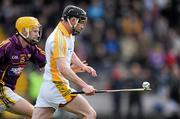 18 April 2010; Barry McFall, Antrim, in action against Peter Atkinson, Wexford. Allianz GAA Hurling National League, Division 2, Round 7, Wexford v Antrim, Wexford Park, Wexford. Picture credit: Matt Browne / SPORTSFILE