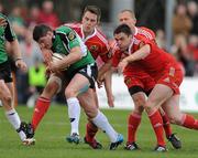 18 April 2010; Keith Mattews, Connacht, in action against Niall Ronan, Munster. Celtic League, Connacht v Munster, Sportsground, Galway. Picture credit: Ray Ryan / SPORTSFILE