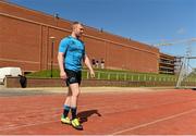 12 April 2016; Munster's Keith Earls makes his way out for squad training. University of Limerick, Limerick. Picture credit: Diarmuid Greene / SPORTSFILE