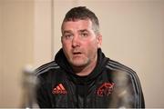 12 April 2016; Munster head coach Anthony Foley speaking during a press conference. Castletroy Park Hotel, Limerick. Picture credit: Diarmuid Greene / SPORTSFILE