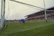 20 August 1989; John Cleary, Cork, scores a penalty past Dublin goalkeeper John O'Leary. Cork v Dublin, All-Ireland Football Championship Semi-Final, Croke Park, Dublin. Picture credit; Ray McManus / SPORTSFILE