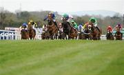 20 April 2010; Divine Rhapsody, with Michael Fogarty up, third from left, races for the finish line alongside Earls Quarter, with Katie Walsh up, fourth from left, on their way to winning the Goffs Land Rover Bumper. Punchestown Racing Festival, Punchestown, Co. Kildare. Picture credit: Pat Murphy / SPORTSFILE