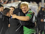 21 April 2010; Mike McComish, Connacht, is congratulated after the game. Celtic League, Connacht v Leinster, Sportsground, Galway. Picture credit: Ray Ryan / SPORTSFILE