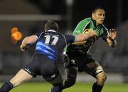 21 April 2010; George Naoupu, Connacht, is tackled by Simon Keogh, Leinster. Celtic League, Connacht v Leinster, Sportsground, Galway. Picture credit: Ray Ryan / SPORTSFILE