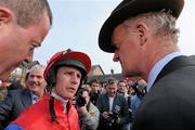 22 April 2010;Jockey Paul Townend with trainer Willie Mullins, right, and owner Ger O'Brien after winning The Ladbrokes.com World Series Hurdle on Quevega. Punchestown Racing Festival, Punchestown, Co. Kildare. Picture credit: Matt Browne / SPORTSFILE
