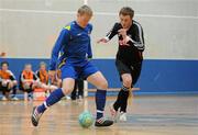 19 April 2010; Alan Last, IT Carlow, in action against DJ Canavan, Queens University. National Colleges and Universities Futsal Cup Semi-Final 2,  IT Carlow v Queens University, University of Limerick, Limerick. Picture credit: Diarmuid Greene / SPORTSFILE