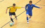 19 April 2010; Sean Fitzgerald, DIT, in action against Ben Ryan, IT Carlow. National Colleges and Universities Futsal Cup Final, IT Carlow v DIT, University of Limerick, Limerick. Picture credit: Diarmuid Greene / SPORTSFILE