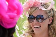 23 April 2010; Maureen Catterson from Naas, Co.Kildare, with Mercedes Rovira from Spain at the Punchestown Racing Festival, Punchestown, Co. Kildare. Picture credit: Matt Browne / SPORTSFILE