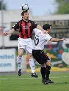 23 April 2010; Brian Shelley, Bohemians, in action against Neale Fenn, Dundalk. Airtricity League Premier Division, Dundalk v Bohemians, Oriel Park, Dundalk, Co. Louth. Photo by Sportsfile