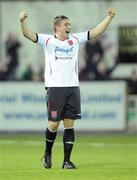 23 April 2010; Shaun Kelly, Dundalk, celebrates at the final whistle. Airtricity League Premier Division, Dundalk v Bohemians, Oriel Park, Dundalk, Co. Louth. Photo by Sportsfile