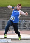 15 April 2016; John Kelly, Letterkenny IT, in action on his way to winning the men's shot putt event. Irish Universities Athletic Association Track & Field Championships 2016, Day 1. Morton Stadium, Santry, Co. Dublin. Picture credit: Cody Glenn / SPORTSFILE