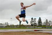 15 April 2016; Eoin O'Carroll, UL, competes in the men's long jump event. Irish Universities Athletic Association Track & Field Championships 2016, Day 1. Morton Stadium, Santry, Co. Dublin. Picture credit: Cody Glenn / SPORTSFILE