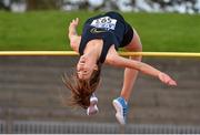 15 April 2016; Emily Rogers, DCU, competes in the women's high jump event. Irish Universities Athletic Association Track & Field Championships 2016, Day 1. Morton Stadium, Santry, Co. Dublin. Picture credit: Cody Glenn / SPORTSFILE