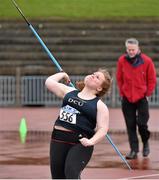 15 April 2016; Emma Daly, DCU, competes in the women's javelin event. Irish Universities Athletic Association Track & Field Championships 2016, Day 1. Morton Stadium, Santry, Co. Dublin. Picture credit: Cody Glenn / SPORTSFILE