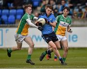 16 April 2016; Nathan Doran, Dublin, in action against Ronan Hunes, Offaly. Electric Ireland Leinster GAA Football Minor Championship First Round, Dublin v Offaly. Parnell Park, Dublin.  Picture credit: Cody Glenn / SPORTSFILE