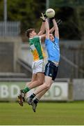 16 April 2016; Aran Kelly, Dublin, in action against Micheál Mooney, Offaly. Electric Ireland Leinster GAA Football Minor Championship First Round, Dublin v Offaly. Parnell Park, Dublin.  Picture credit: Cody Glenn / SPORTSFILE