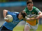 16 April 2016; Conor Hynes, Dublin, in action against Darragh Norris, Offaly. Electric Ireland Leinster GAA Football Minor Championship First Round, Dublin v Offaly. Parnell Park, Dublin.  Picture credit: Cody Glenn / SPORTSFILE